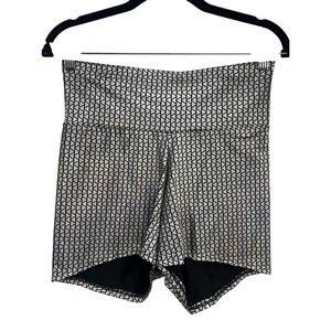 Coquetry Clothing Rave Shorts XL Festival Light Reactive Holographic Silver